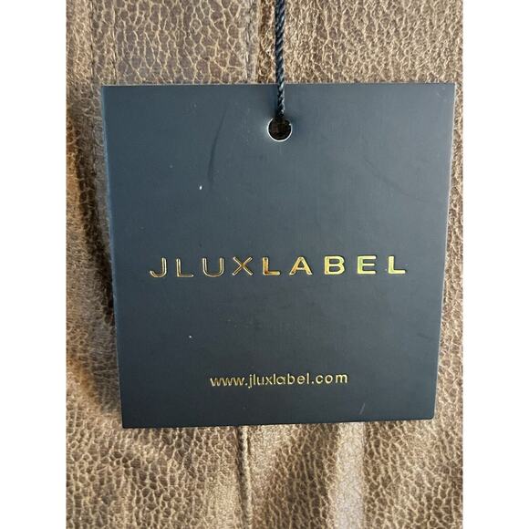 New JLUXLABEL Faux Suede Skinny Pants •S• Slim Caramel Brown Cognac $128 - Picture 8 of 12